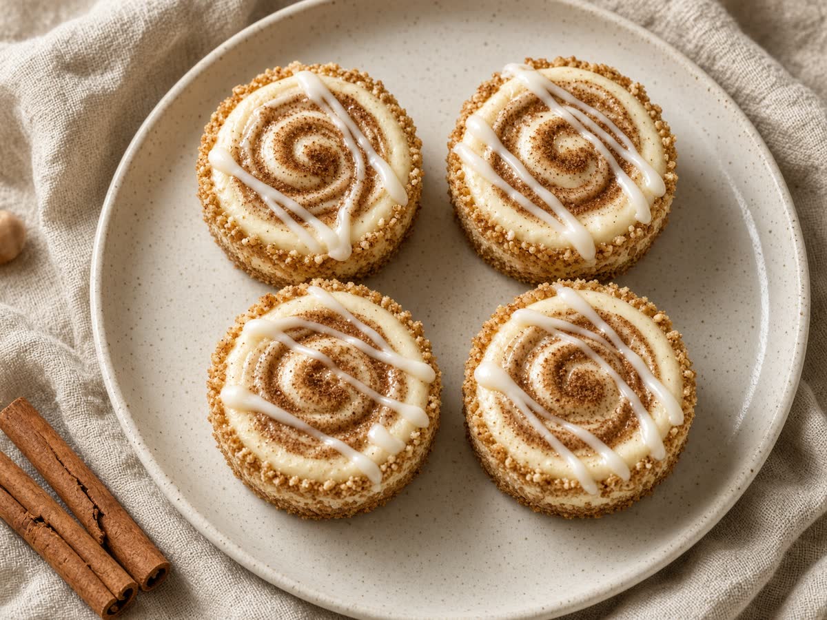 Keto Cinnamon Roll Cheesecakes